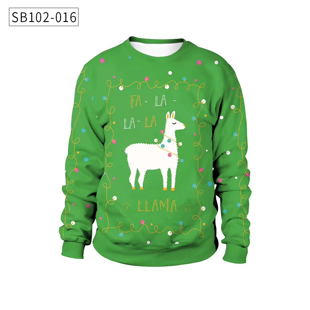 2025 Ugly Christmas Fake Sweater Gift, Christmas Elf Funny Pullover, Party Birthday Snowman, Christmas Sweatshirt