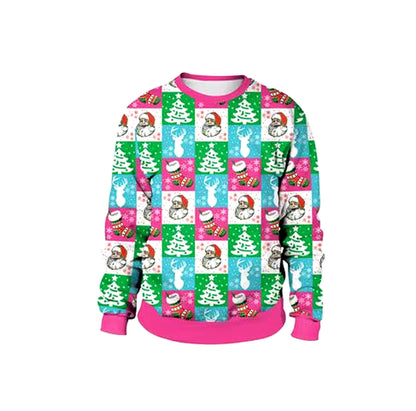 2025 Ugly Christmas Fake Sweater Gift, Christmas Elf Funny Pullover, Party Birthday Snowman, Christmas Sweatshirt