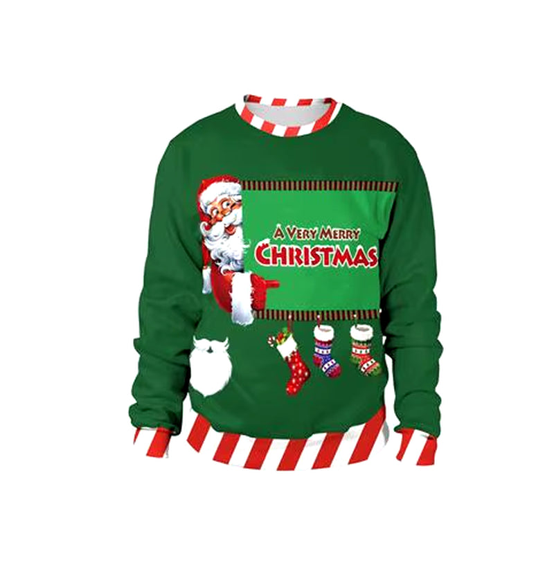 2025 Ugly Christmas Fake Sweater Gift, Christmas Elf Funny Pullover, Party Birthday Snowman, Christmas Sweatshirt