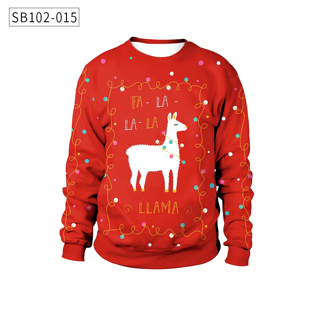 2025 Ugly Christmas Fake Sweater Gift, Christmas Elf Funny Pullover, Party Birthday Snowman, Christmas Sweatshirt