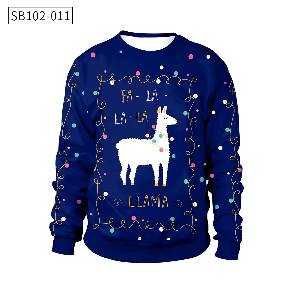 2025 Ugly Christmas Fake Sweater Gift, Christmas Elf Funny Pullover, Party Birthday Snowman, Christmas Sweatshirt