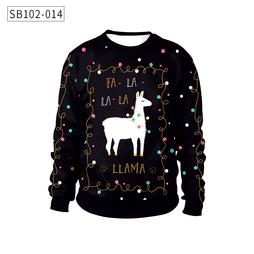 2025 Ugly Christmas Fake Sweater Gift, Christmas Elf Funny Pullover, Party Birthday Snowman, Christmas Sweatshirt